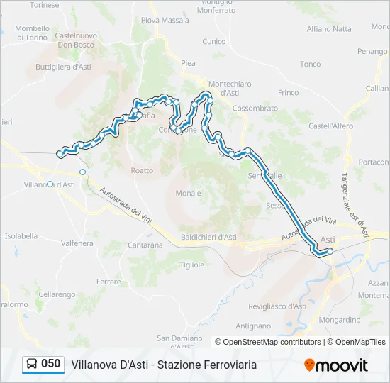 050 Bus Line Map