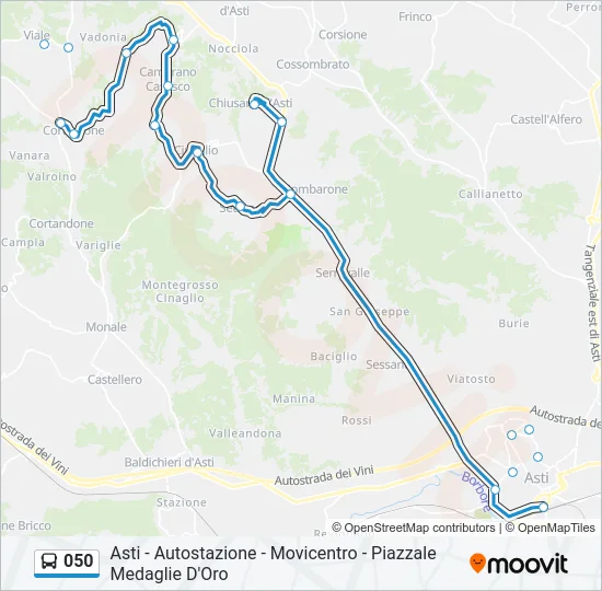 050 Bus Line Map
