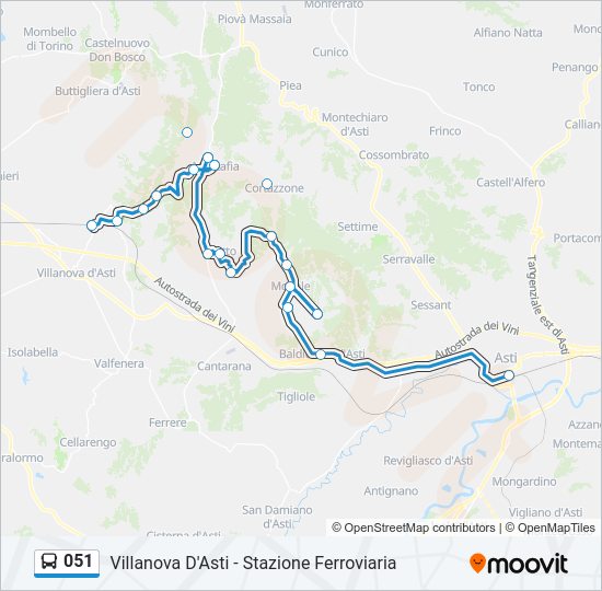 051 Bus Line Map