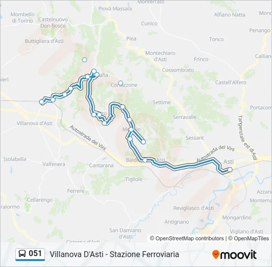 051 Bus Line Map
