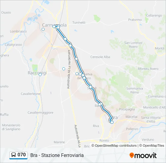 070 Bus Line Map
