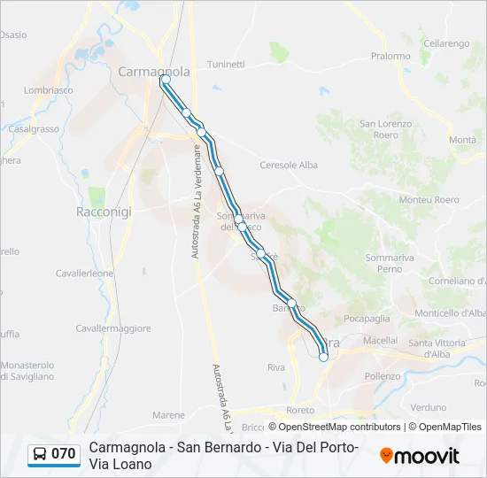 070 Bus Line Map