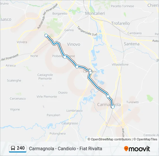 240 Bus Line Map