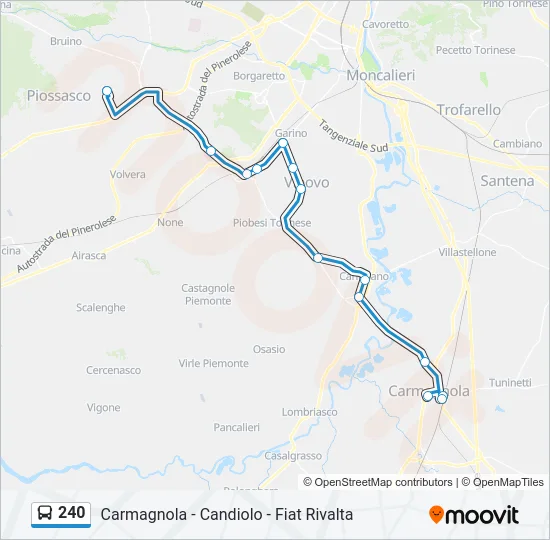 240 Bus Line Map