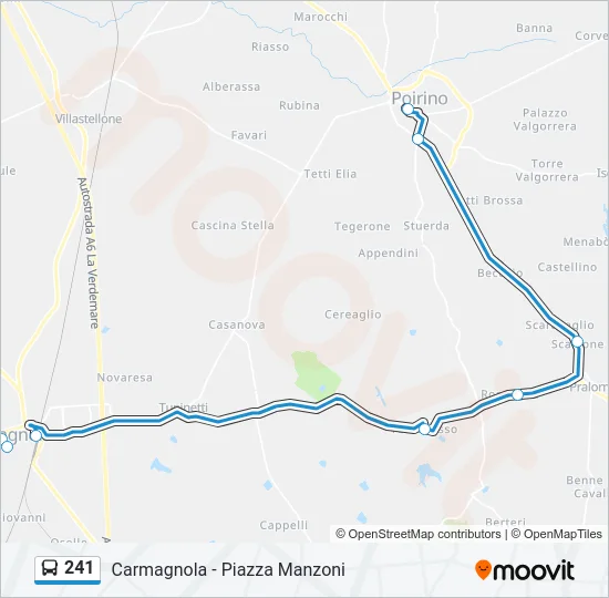 241 Bus Line Map