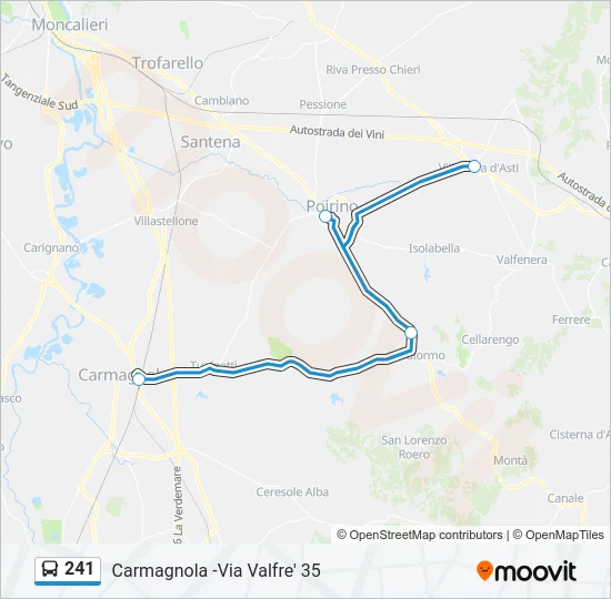 241 Bus Line Map