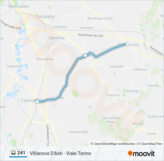241 Bus Line Map