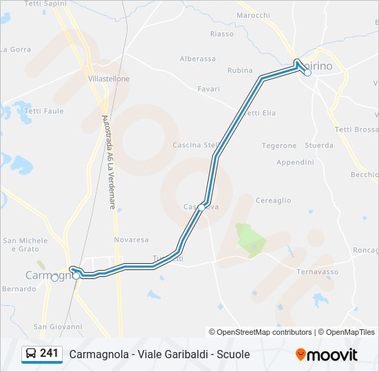 Percorso linea bus 241