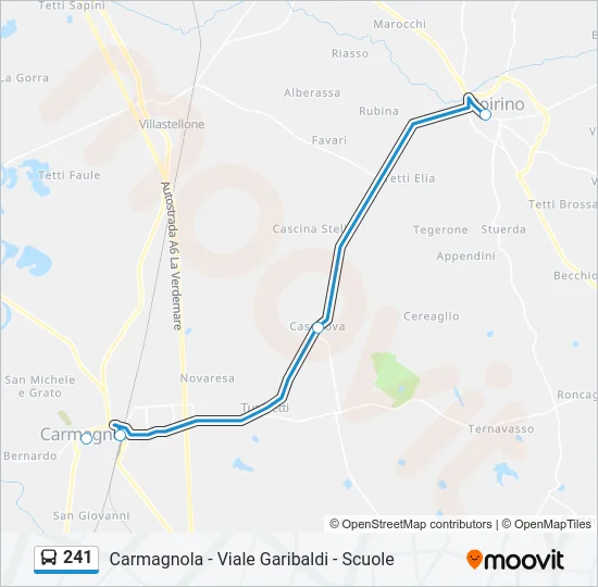241 Bus Line Map