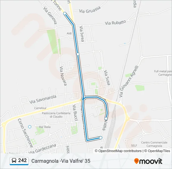 242 Bus Line Map
