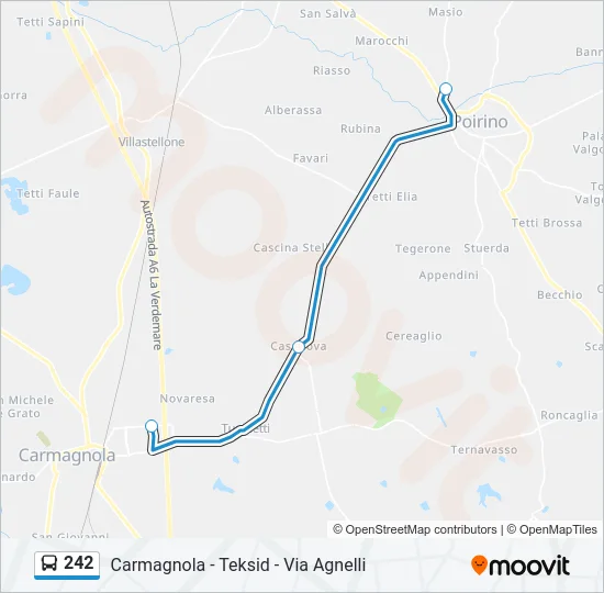 242 Bus Line Map