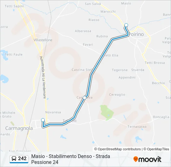 242 Bus Line Map