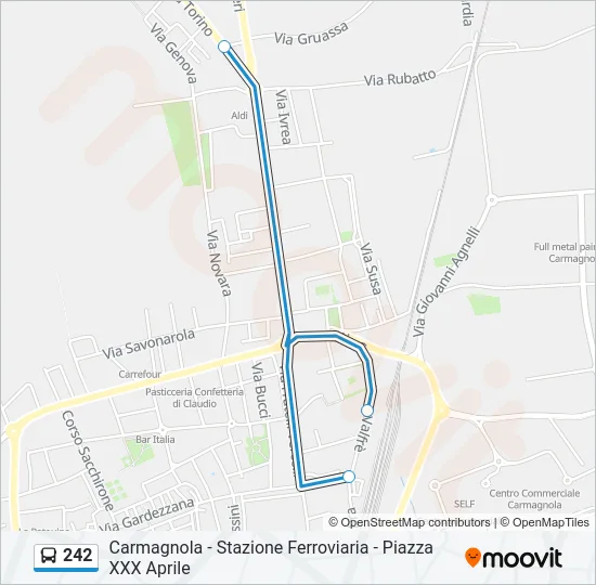 242 Bus Line Map