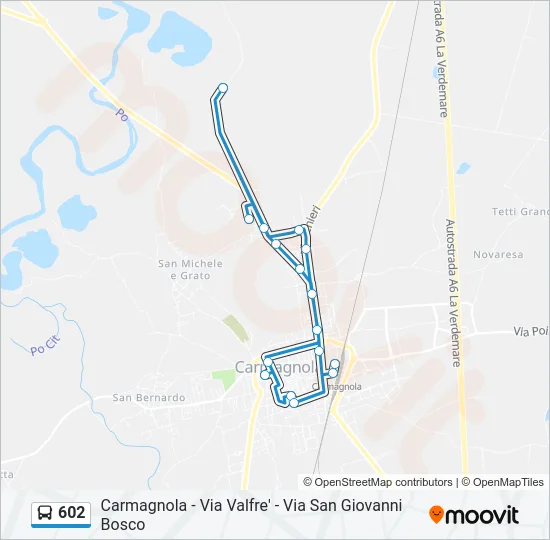 602 Bus Line Map