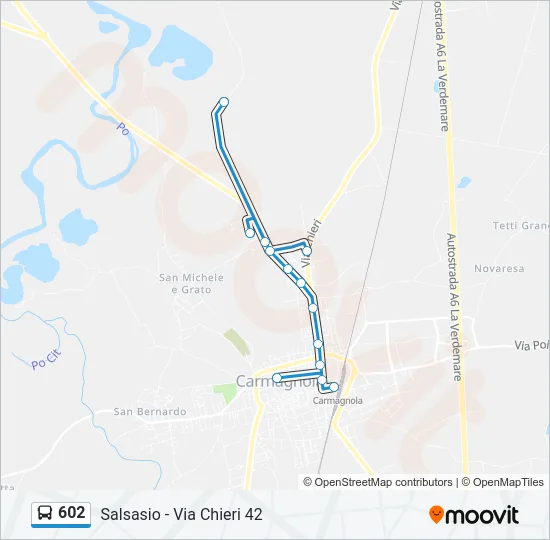 602 Bus Line Map