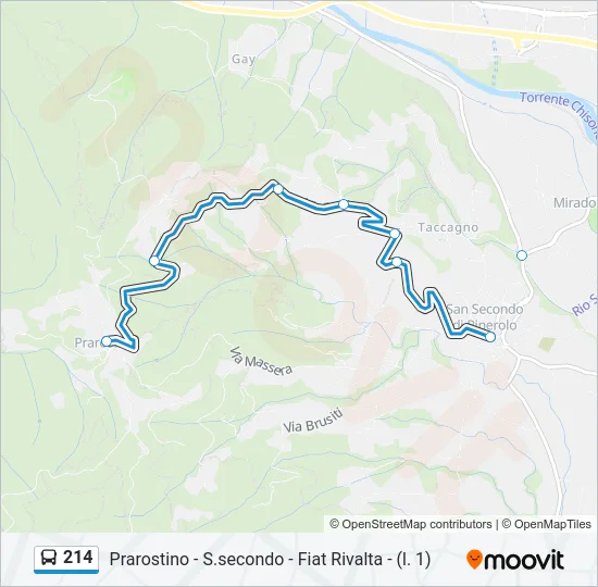 214 Bus Line Map