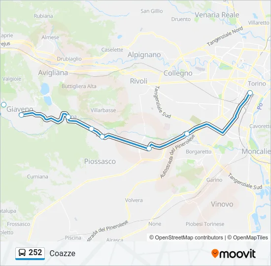 252 Bus Line Map