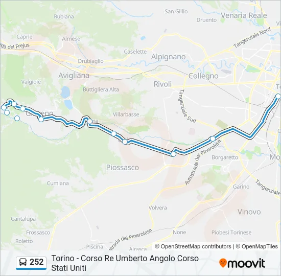 252 Bus Line Map
