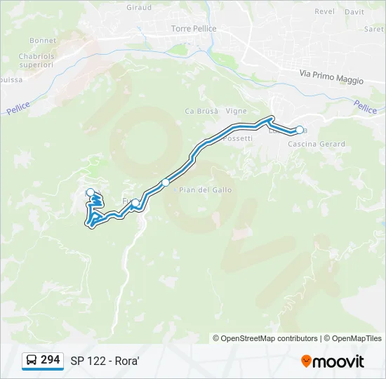 294 Bus Line Map