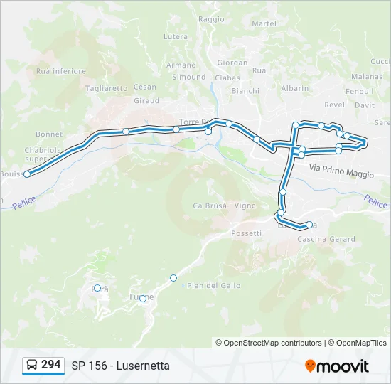 294 Bus Line Map