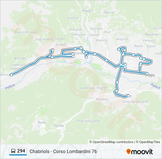 294 Bus Line Map