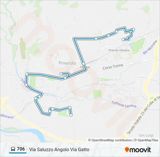706 Bus Line Map
