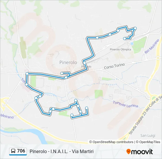 706 Bus Line Map