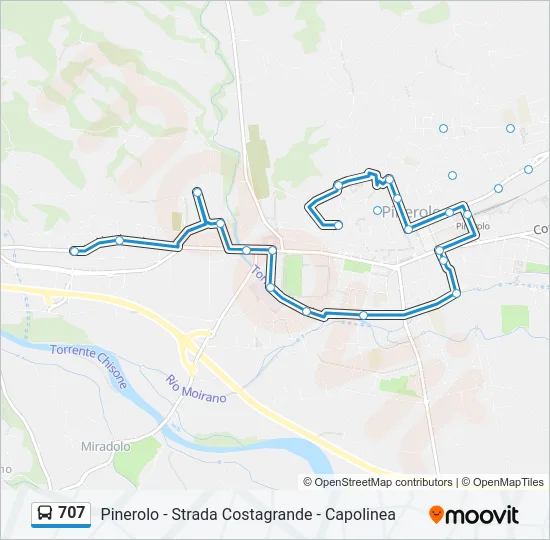 707 Bus Line Map