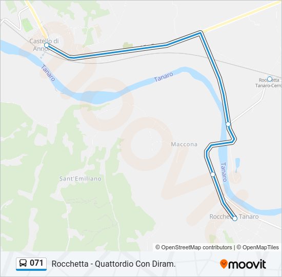 071 Bus Line Map