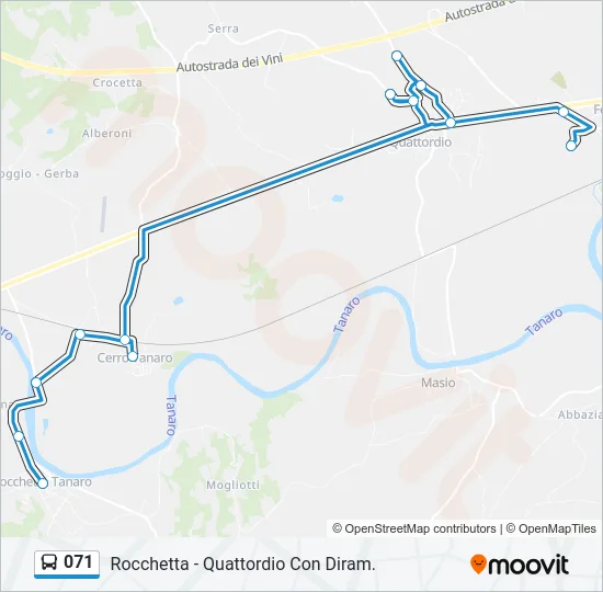 071 Bus Line Map