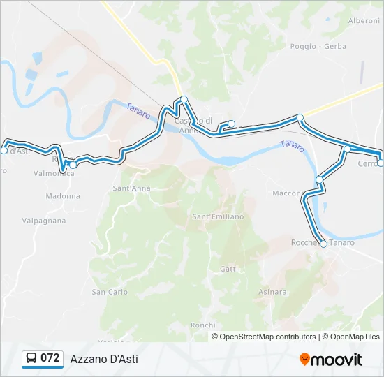 072 Bus Line Map