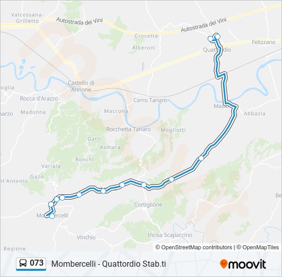 073 bus Line Map