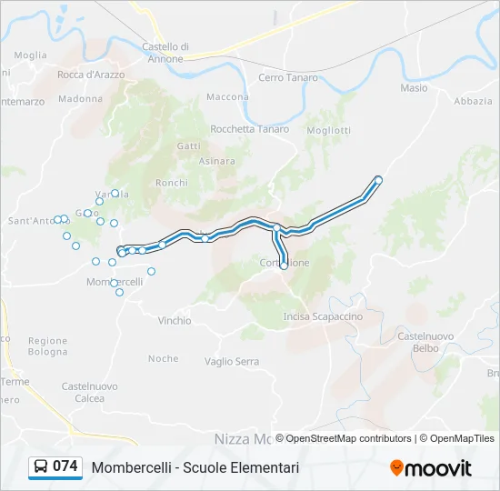074 Bus Line Map