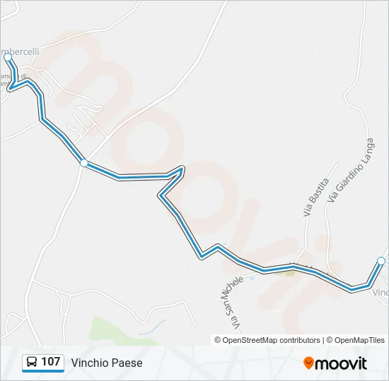 107 Bus Line Map