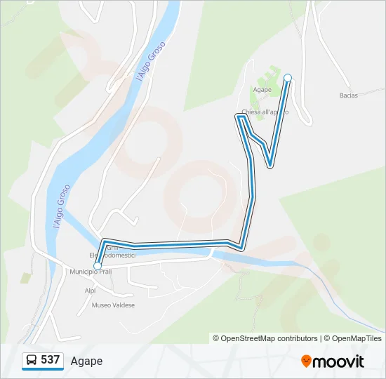 537 Bus Line Map