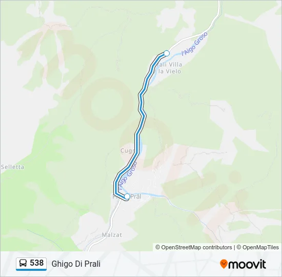 538 Bus Line Map