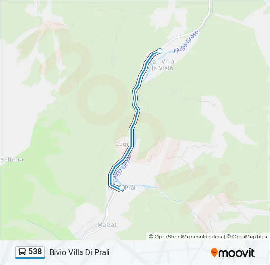 538 Bus Line Map