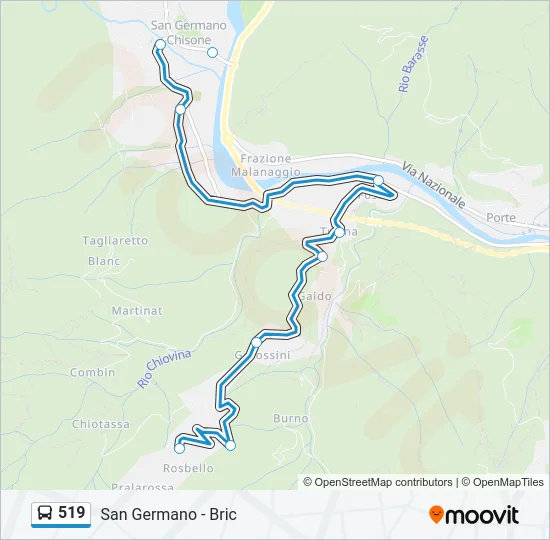 519 Bus Line Map