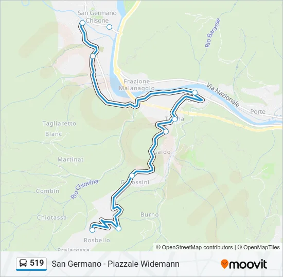 519 Bus Line Map