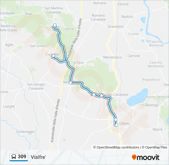 309 Bus Line Map