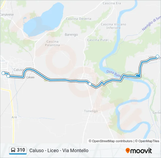 310 Bus Line Map