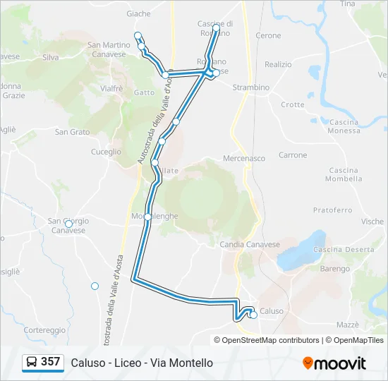 357 Bus Line Map
