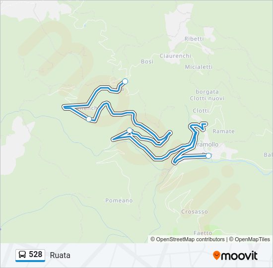 Percorso linea bus 528