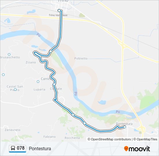 Percorso linea bus 078