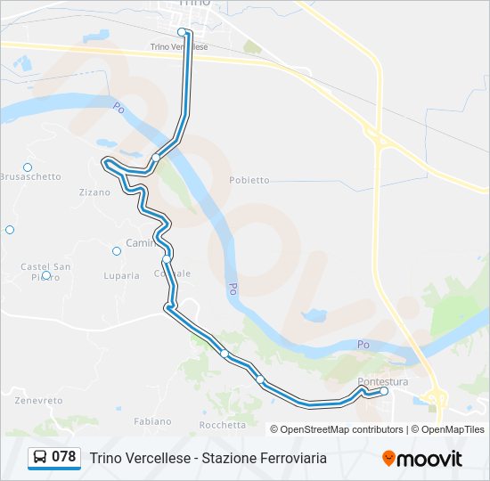 Percorso linea bus 078