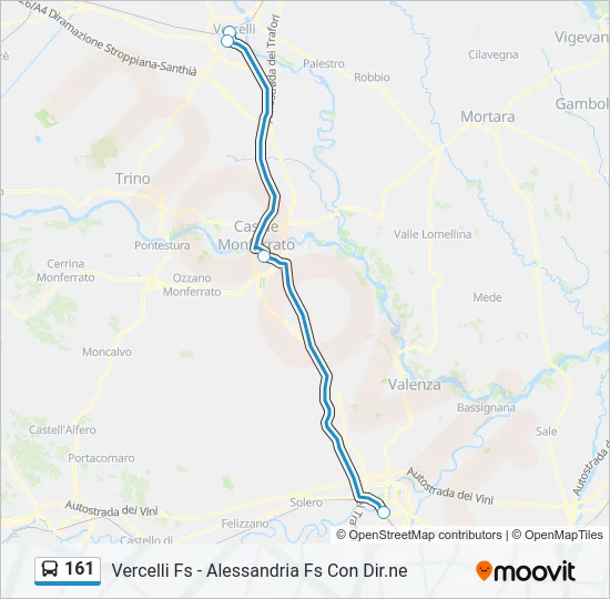 161 Bus Line Map