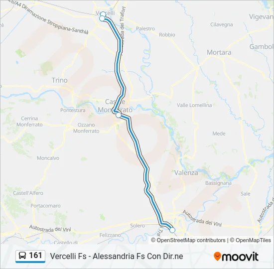 161 Bus Line Map
