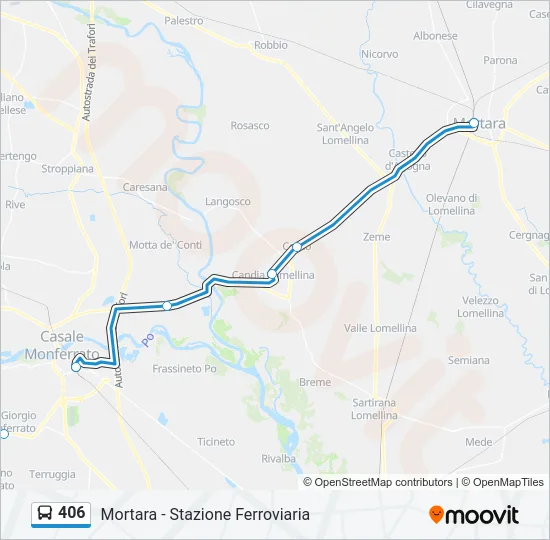 406 Bus Line Map