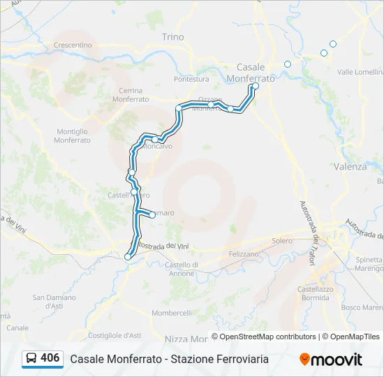 406 Bus Line Map