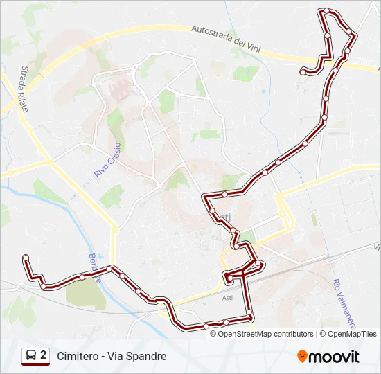 2 Bus Line Map
